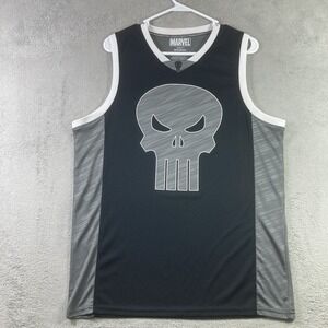 Marvel Punisher Shirt Adult Medium Black Gray Tank Top Sleeveless Graphic Tee